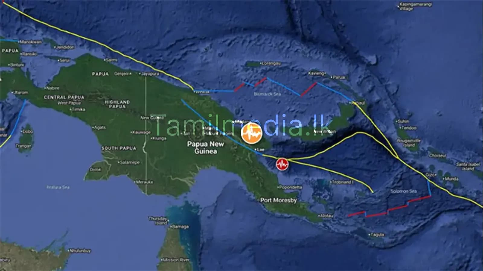 பப்புவா நியூ கினியாவில் சக்திவாய்ந்த நிலநடுக்கம்
